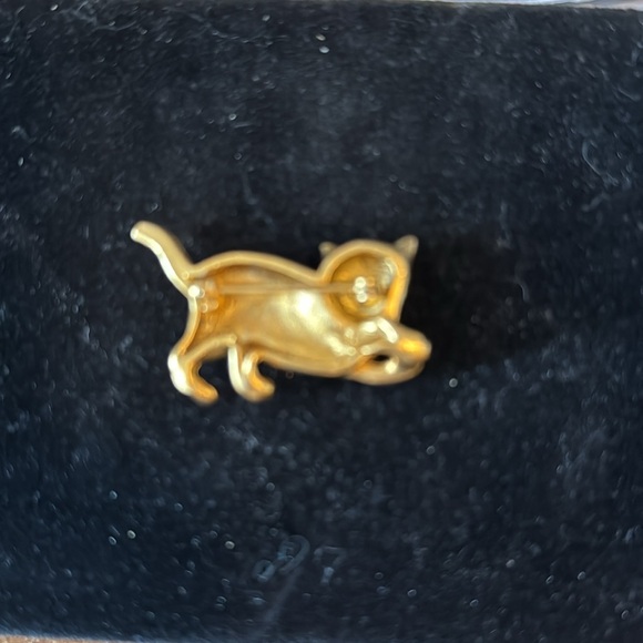 Smithsonian Institution kitty cat brooch vintage gold tone - Picture 3 of 3